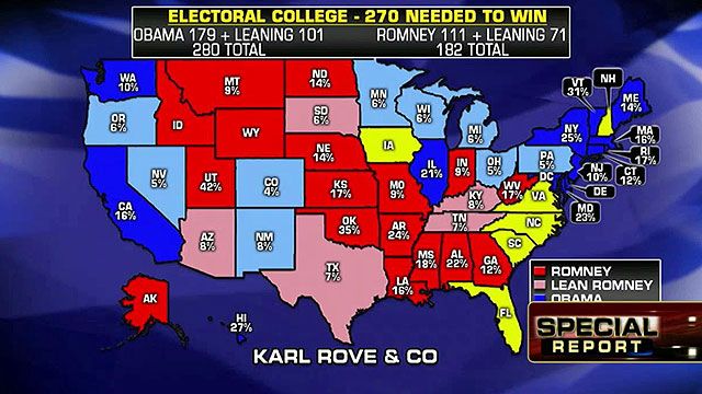 Where does electoral map stand?