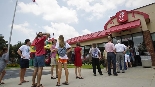 Chick-fil-A restaurants across US swamped by diners
