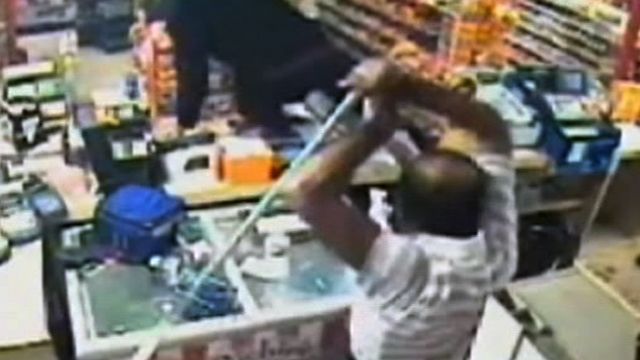 Video: Clerk Fighting off Armed Robbers