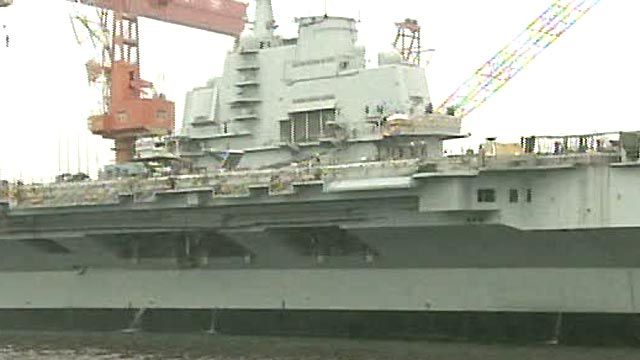 China Tests First Aircraft Carrier