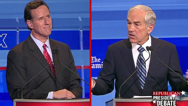 Santorum, Paul Spar Over War on Terror