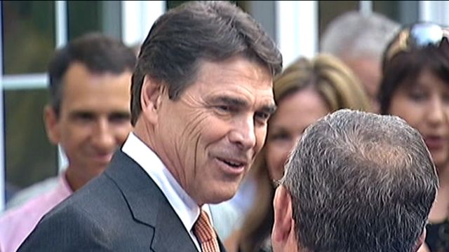 Shortly After Announcing Candidacy Perry Hits Campaign Trail