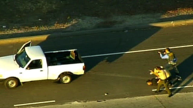 Police Chase Truck in Southern California