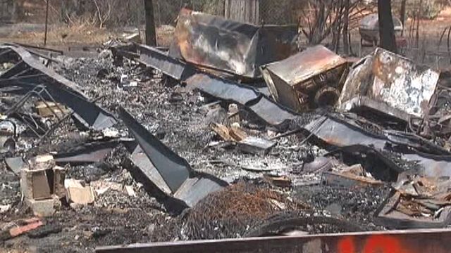 Brush Fire Destroys Homes in Texas