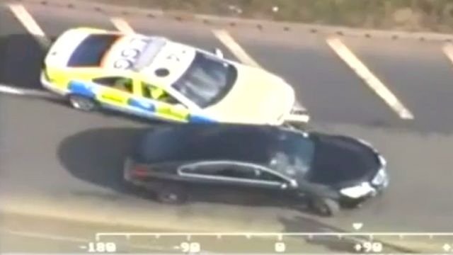 Wild Car Chase in England