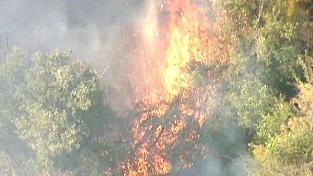 Brush Blaze Burns in Texas