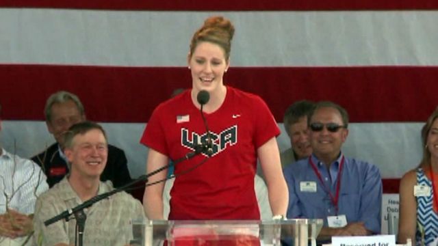 Colorado celebrates Olympians returning to their home state