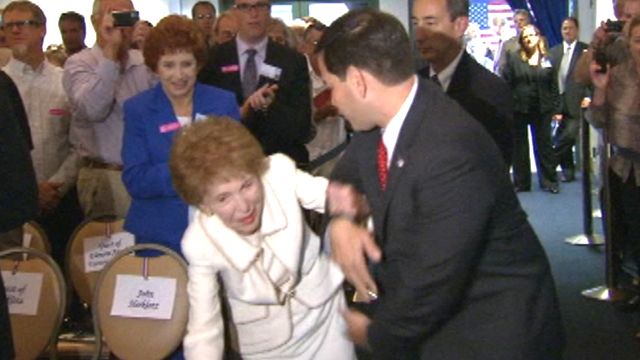 Marco Rubio Saves Nancy Reagan From Falling