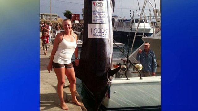 Catch of the day: Woman reels in half-ton marlin