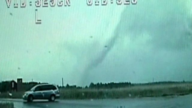 Tornado Captured on Dash Cam