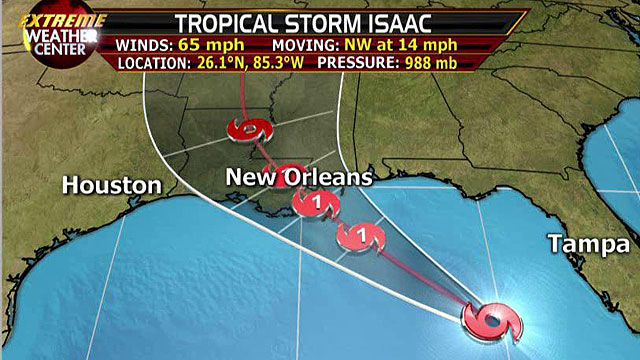 New Orleans in direct path of Isaac