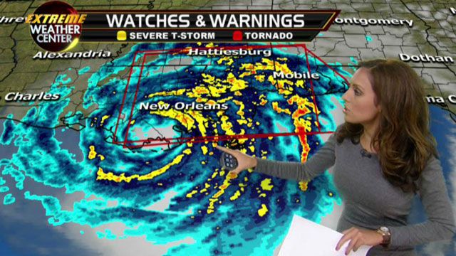 Tracking Hurricane Isaac across the Gulf Coast