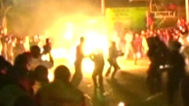 Fireball Fight in Streets of El Salvador