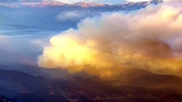 Wildfire rages in national forest near Los Angeles