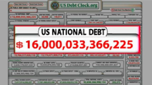 Treasury Dept: US debt officially hits $16T