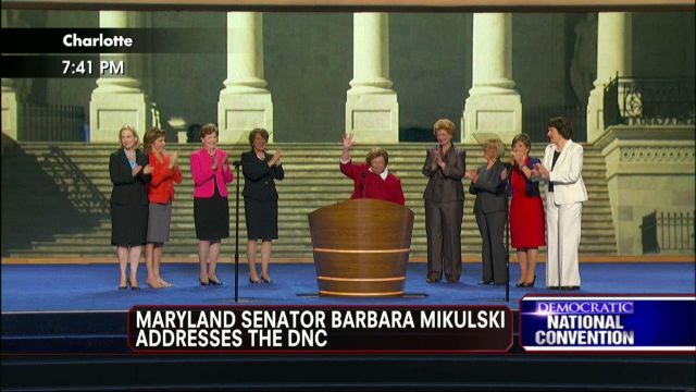 Barbara Mikulski, First Democratic Woman Elected to Senate, Addresses the DNC