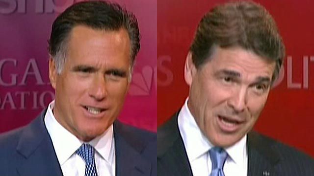 Romney, Perry Battle on Job Creation
