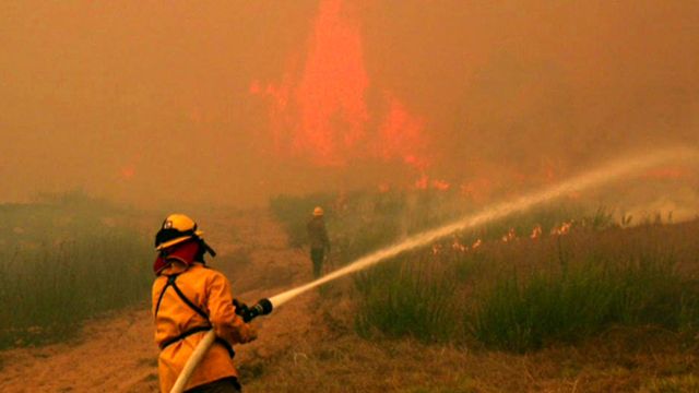 Battling Raging Wildfires in Texas