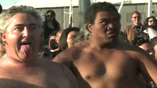 Maori Warriors Perform Traditional Haka Dance
