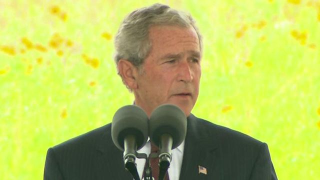 George Bush Honors Flight 93 Heroes