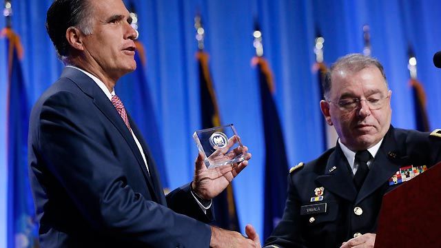 Romney addresses National Guard convention