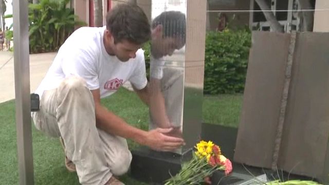 Vandals target firefighter's 9/11 memorial