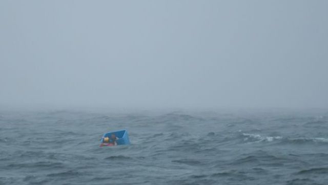 Across America: Fishermen survive at sea in plastic bin