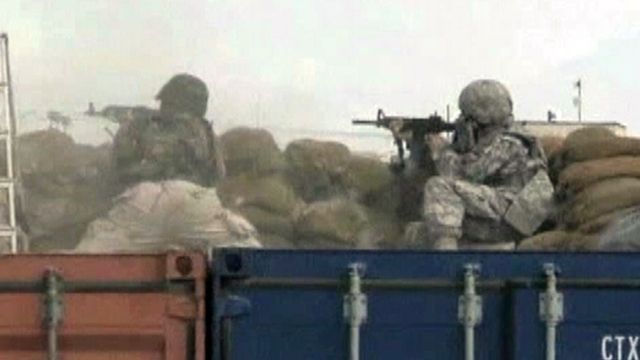 Raw Video: ISAF Soldiers Repel Taliban Attack
