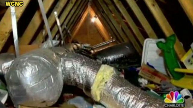 Woman finds ex-boyfriend living in her attic