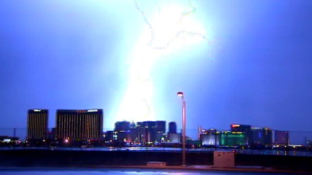 All Natural Light Show Over Vegas Strip