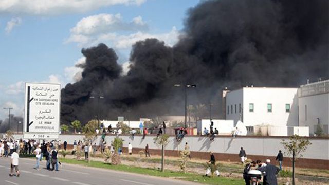 Protesters set fire to American school in Tunisia's capital