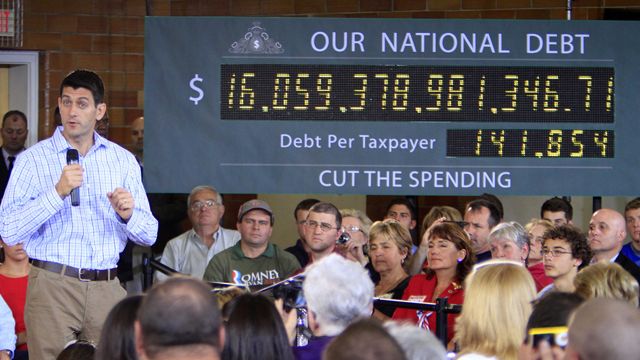 Paul Ryan brings out debt clock: 'That's not a scoreboard'