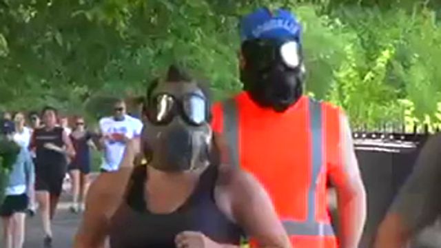 Gas-Mask Runners Boast Increased Health Benefits