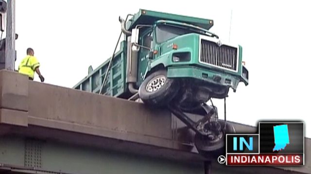 Across America: Truck Stops on Edge of Overpass