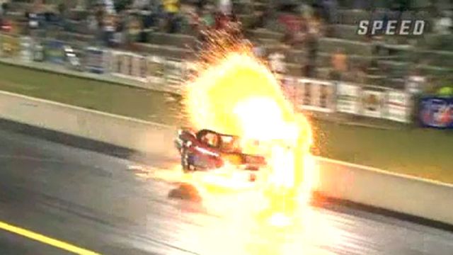 Fiery Dragster Crash Highlights