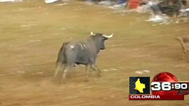 Around the World: Colombia's running of the bulls