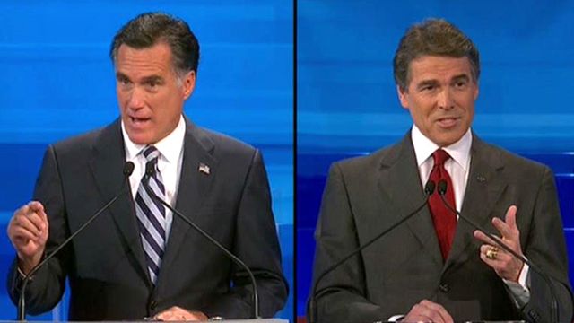 Romney, Perry Spar for Top Spot in GOP Field