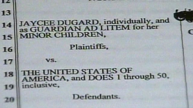 Jaycee Dugard Sues Federal Government