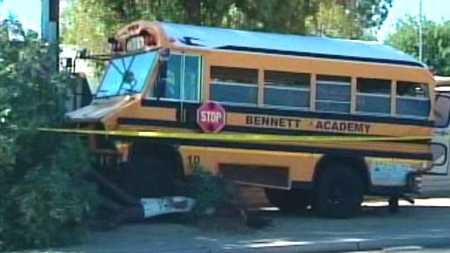Garbage Truck Crashes Into School Bus
