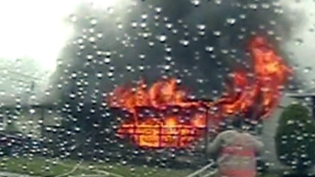 Across America: Mother, Child Rescued From Burning Home