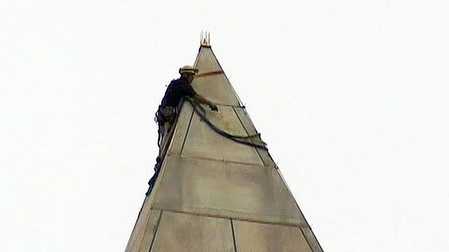 Washington Monument Checked for Exterior Damage