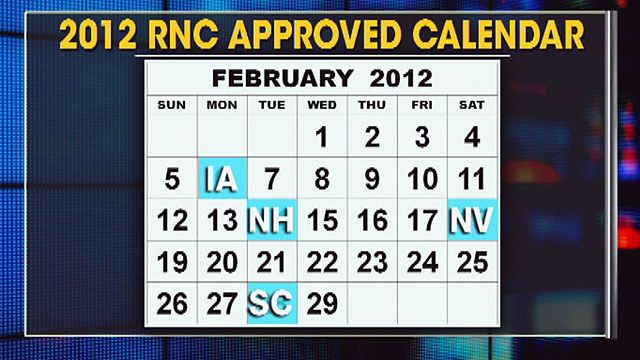 Republican Primary Calendar Takes Shape