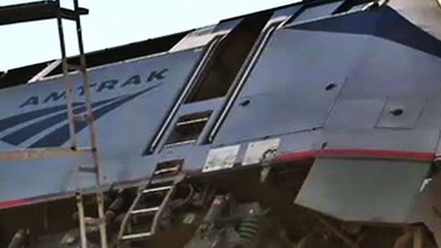 Truck Slams into Amtrak Train