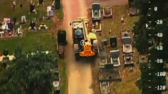 Off-Road Rampage Through Cemetery