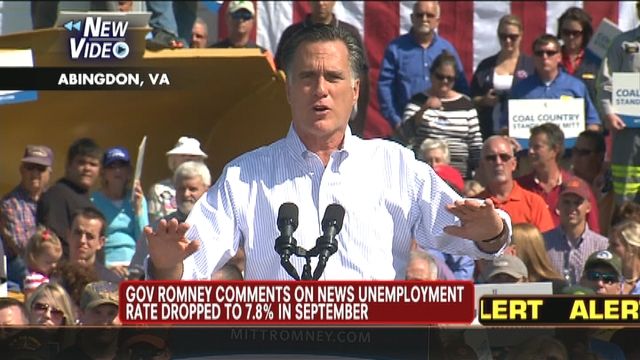 Romney Responds to Unemployment Numbers