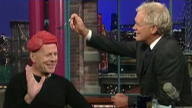 Bruce Willis and David Letterman: Pinheads or Patriots?
