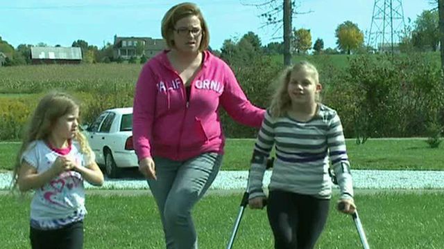 Ohio community supports bullied girl with cerebral palsy