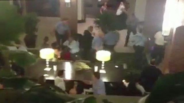 Massive brawl between wedding receptions erupts in hotel