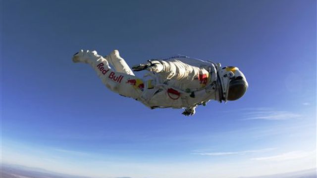 Felix Baumgartner preparing for supersonic jump