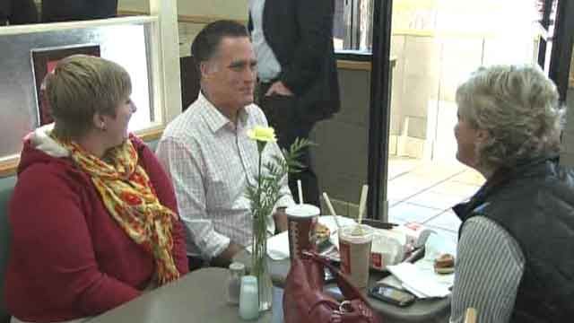 Romney stops at Wendy's
